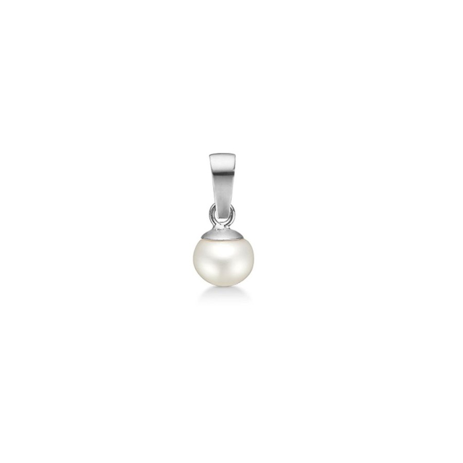 Jewellery Mads Z | Silver Pendant W. 6 Mm Pearl