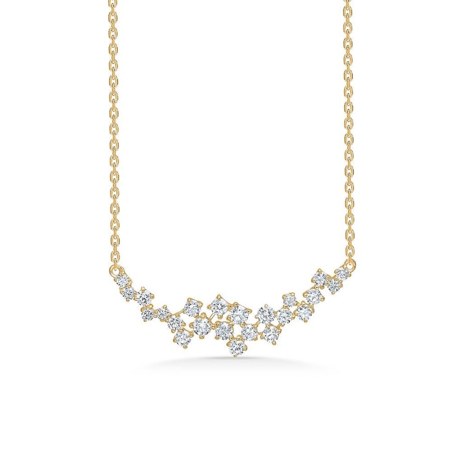 Jewellery Mads Z | Starry Night Necklace In 14 Ct. Gold With Diamonds