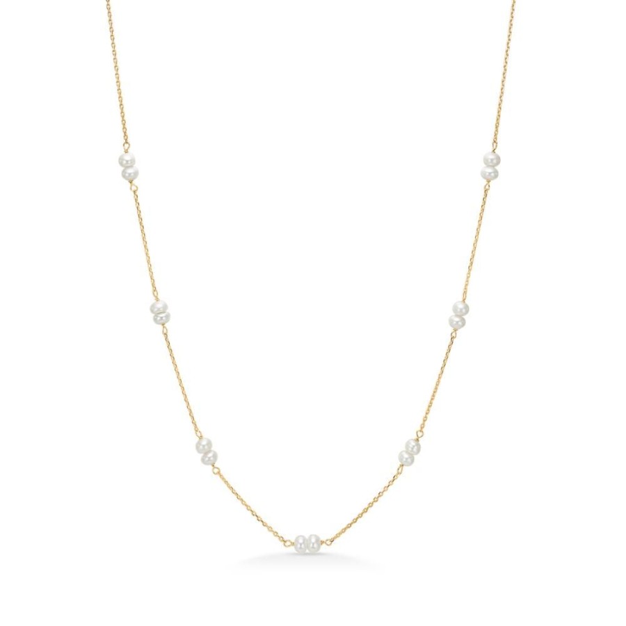 Jewellery Mads Z | Ashley Necklace In 8 Ct. Gold With Pearls