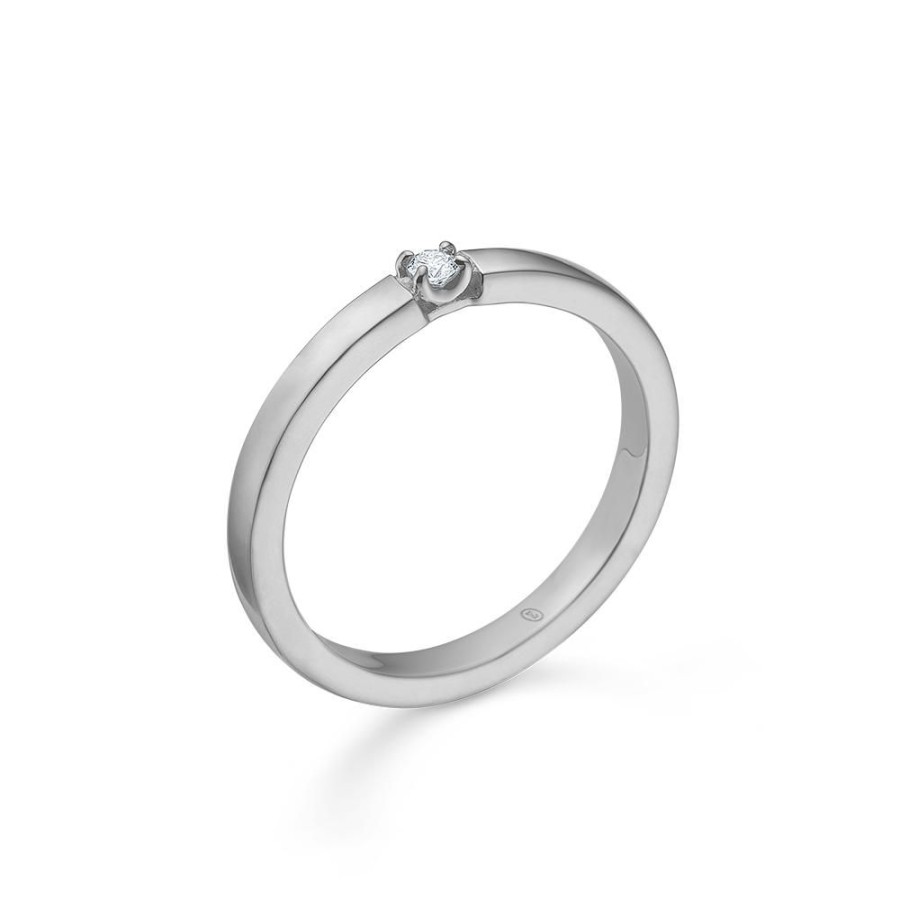 Jewellery Mads Z | Crown Alliance 14 Ct. White Gold W. 0,04 Ct.