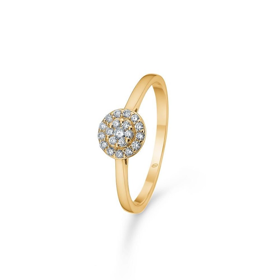 Jewellery Mads Z | Eleanor Petite Ring In 14 Ct. Gold With Diamonds