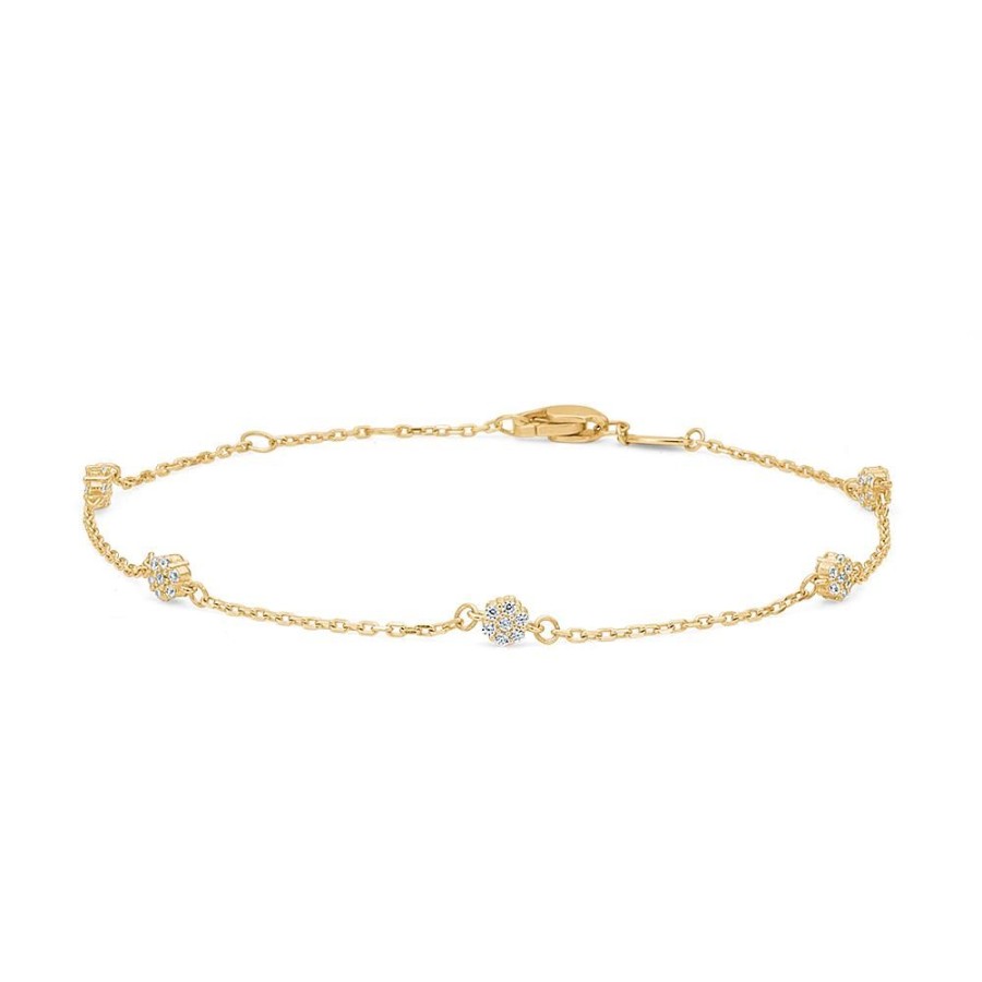 Jewellery Mads Z | Nora Bracelet In 8 Ct. Gold With Zirkonia