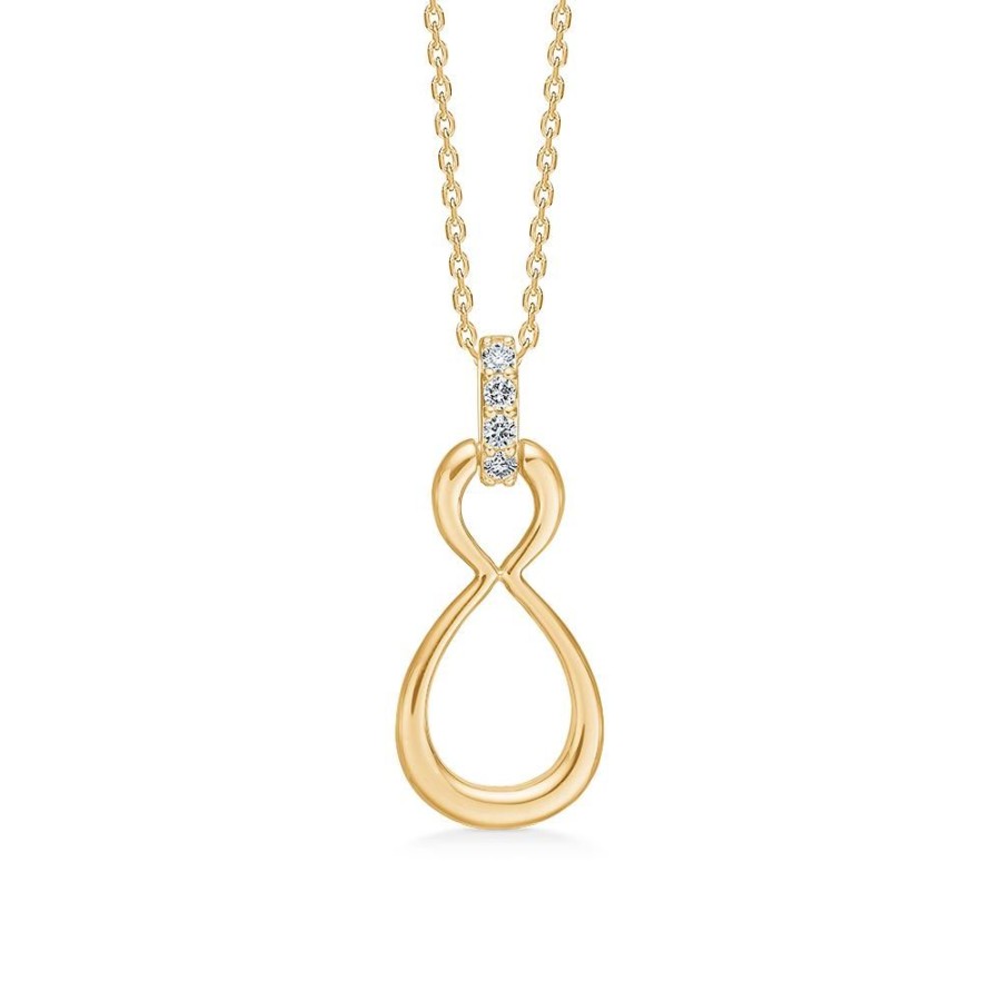 Jewellery Mads Z | Devotion Pendant In 14 Ct. Gold With Diamonds