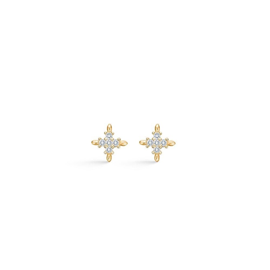 Jewellery Mads Z | Pixie Earrings In 8 Ct. Gold With Zirconia