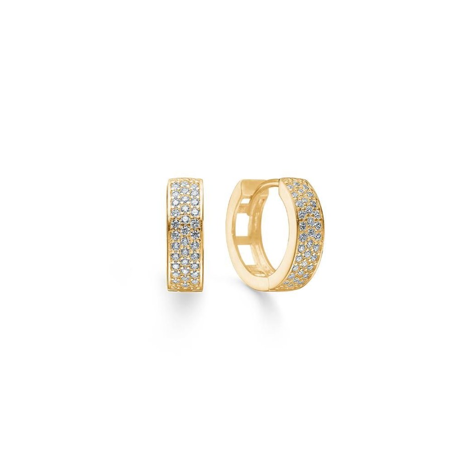 Jewellery Mads Z | Rio Earrings In 8 Ct. Gold With Zirconia