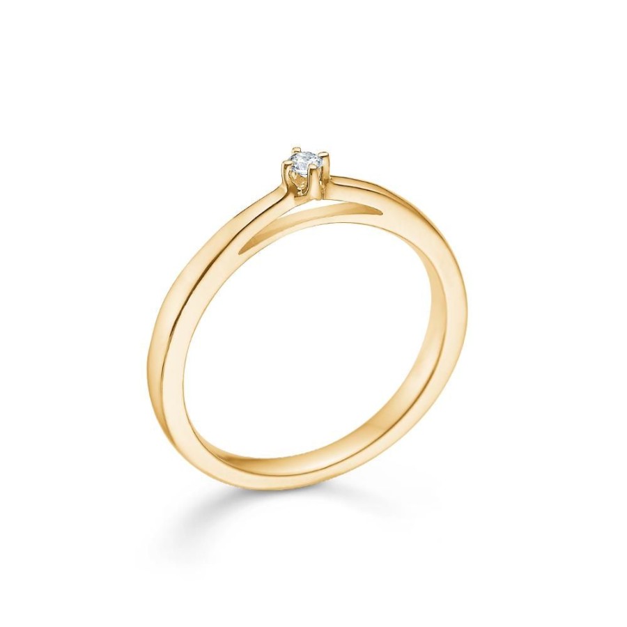 Jewellery Mads Z | Crown Ring 14 Ct. Gold W. 0,04 Ct.