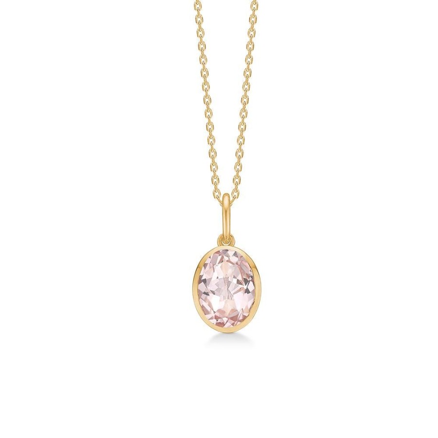 Jewellery Mads Z | Darling Pendant In 14 Ct. Gold With Pink Morganite