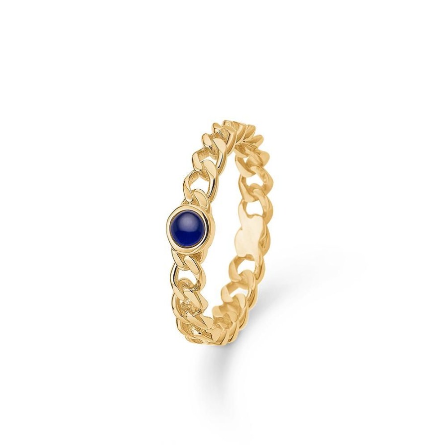 Jewellery Mads Z | Poetry Panzer Ring In 14 Kt. Gold W. Sapphire