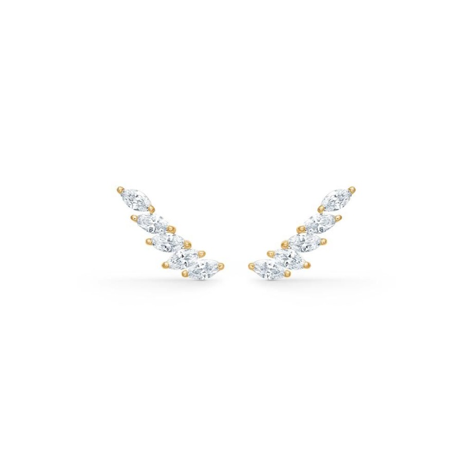 Jewellery Mads Z | Isabel Earrings In 8 Ct. Gold With Zirconia