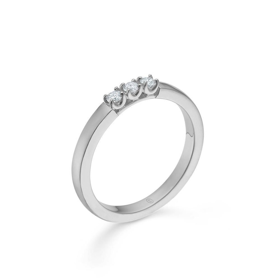 Jewellery Mads Z | Crown Alliance 14 Ct. White Gold W. 0,12 Ct.