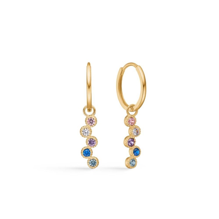 Jewellery Mads Z | Dido Colour Earrings In 8 Kt. Gold